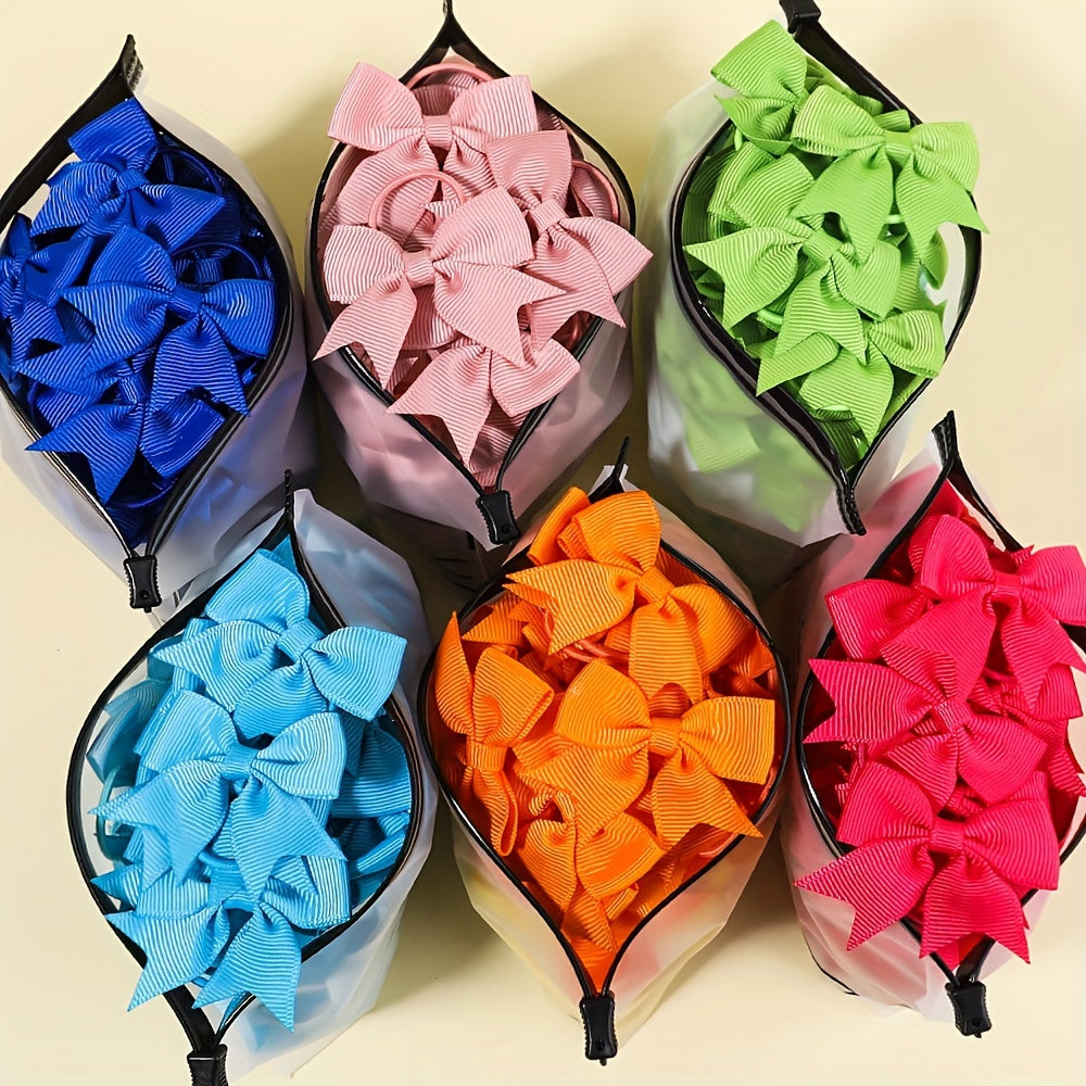 10pcs Bow Decor Hair Tie Hair Bands Ponytail Holders