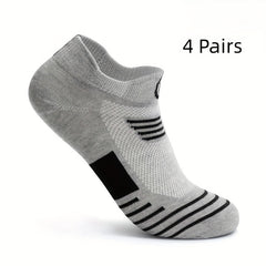 4 Pairs Outdoor Casual Breathable Deodorant Ankle Socks for Men & Women