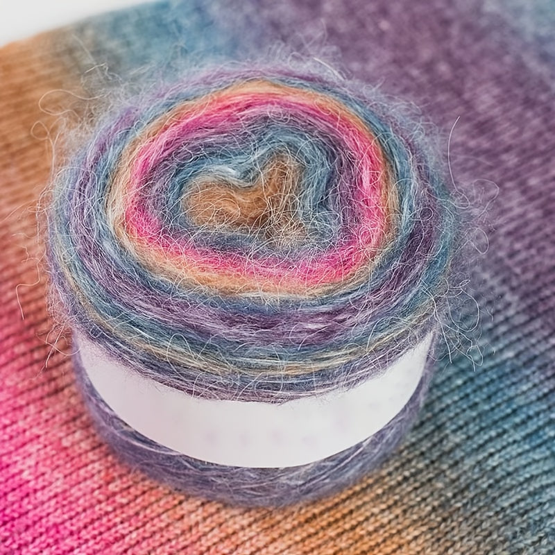 Gradient Mohair Wool for Crocheting & Knitting, Soft & Colorful