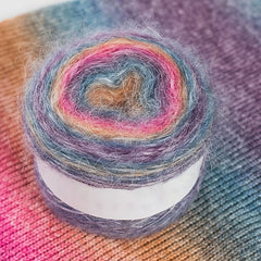 Gradient Mohair Wool for Crocheting & Knitting, Soft & Colorful