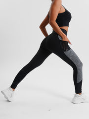 Soft Yoga Sports Leggings High Waist Mesh Pocket Women's Activewear