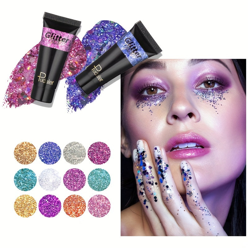 Mermaid Sequins Glitter Gel for Halloween Makeup