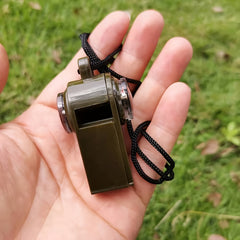 3-in-1 Emergency Whistle with Compass Thermometer