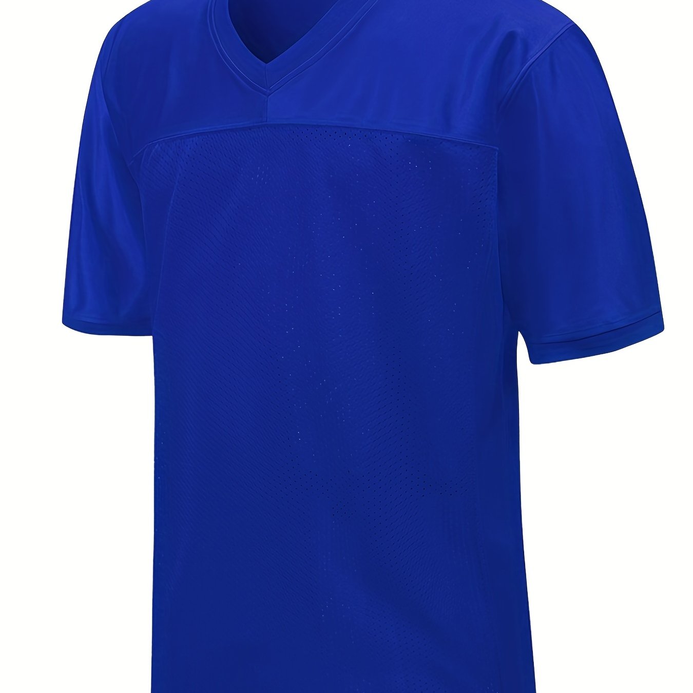 Men's American Football Jersey Mesh Rugby Shirt V Neck Short Sleeve Sports Top