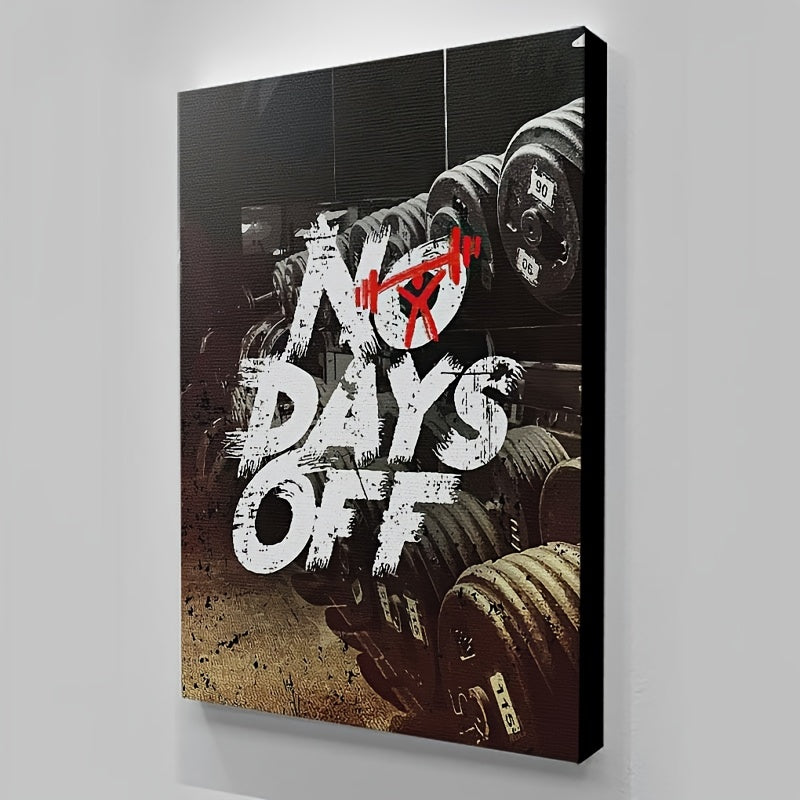 Motivational Gym Poster Frameless Interior Wall Canvas