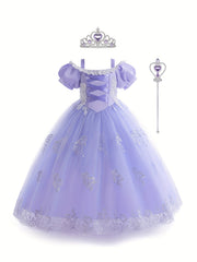 Girls Princess Dress Up Costume Halloween Party Dress