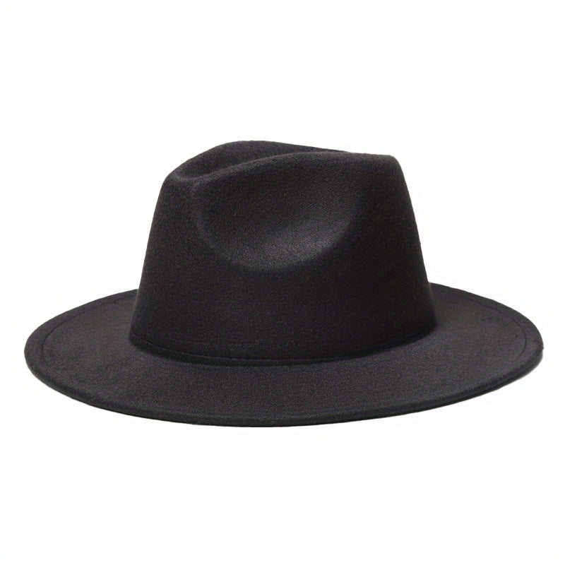 British Style Classic Fedora Cap Solid Jazz Hats Unisex...