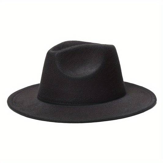British Style Classic Fedora Cap Solid Jazz Hats Unisex...