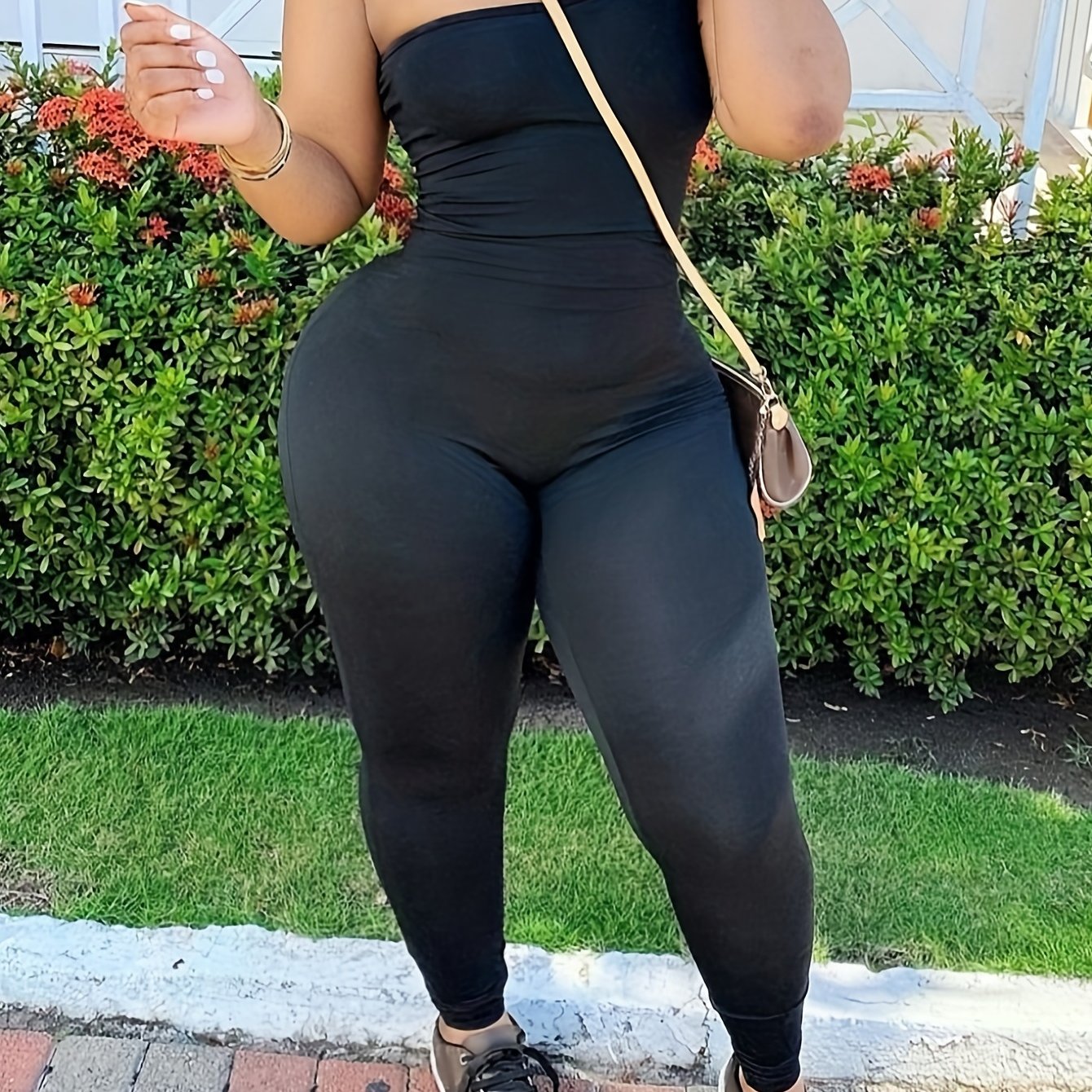 One Shoulder Stretch Jumpsuit