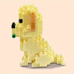 Labrador Building Blocks Pet Dog Model Assembled Building Block Toys