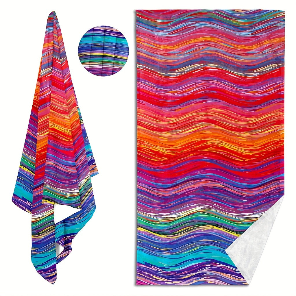 Boho Pattern Beach Towel Quick Dry Soft Absorbent Sandproof Lightweight Blanket