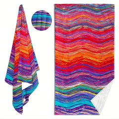Boho Pattern Beach Towel Quick Dry Soft Absorbent Sandproof Lightweight Blanket