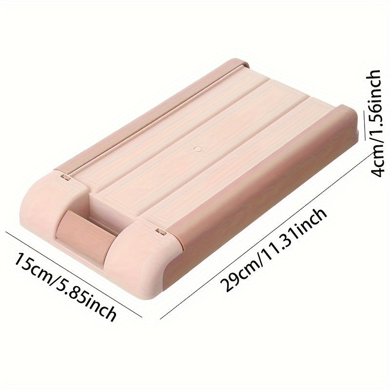 2pcs Under Desk Drawer Hidden Storage Box Large Capacity