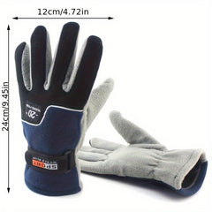 Winter Warm Fleece Full Finger Gloves for Skiing Cycling