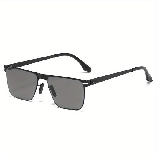 Men's Stainless Steel Polarized Sunglasses for Outdoor Activities