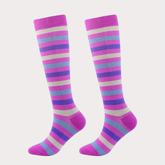 Men's Striped Compression Socks for Circulation & Comfort