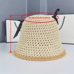 Breathable Hollow Sun Hat UV Protection Crochet Cloche Hat