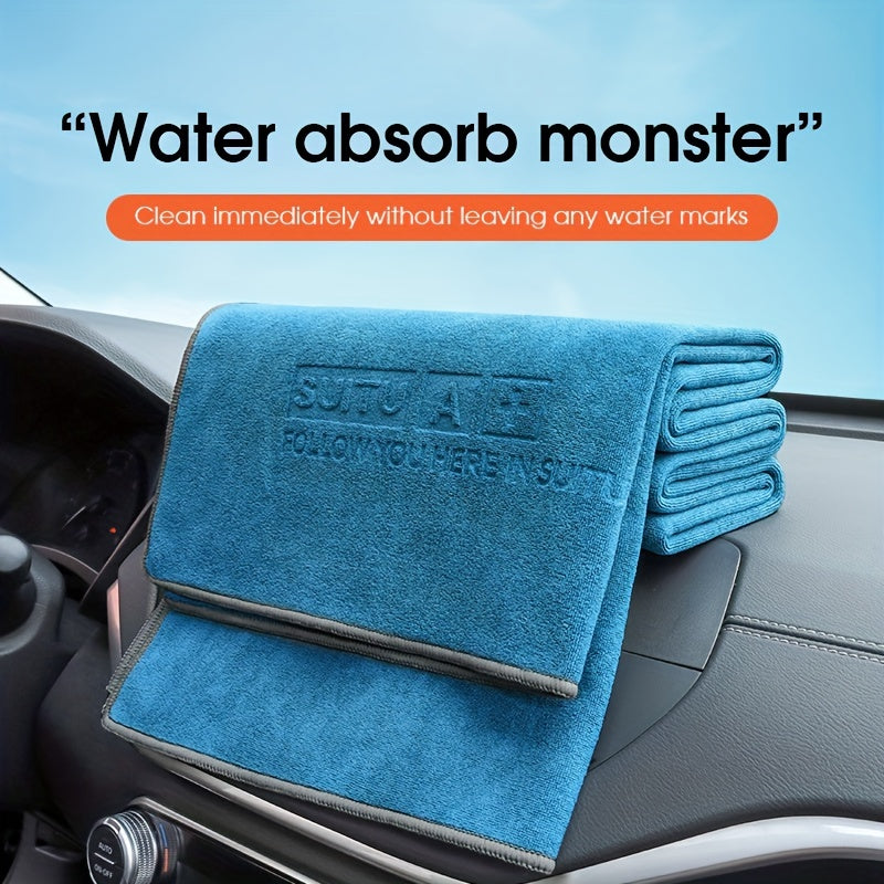 Advanced Car Wash Towel Wipe Cloth Superfine Fiber Double sided Short Wool