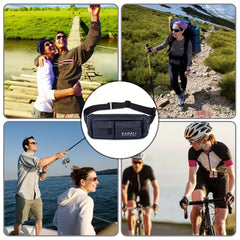 Waterproof Sports Waist Bag for Fitness & Hiking Zipper Adjustable Waist Bag