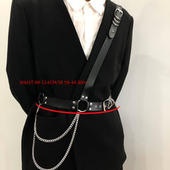Men's Funny Body Chest Suspender for Suit Jeans