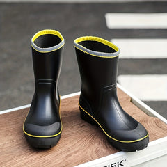 Men Mid Top Rain Boots Wear resistant Waterproof Non slip Rain Shoes