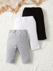 3pcs Toddler Girls Stretch Leggings Elastic Waist Cotton Shorts