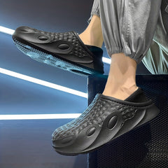 Men's Cozy Fuzzy Slippers Plush Non-Slip Home Shoes