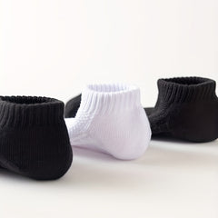 6 Pairs Men's Moisture Wicking Short Socks, Thick Padding, Deodorant Tech