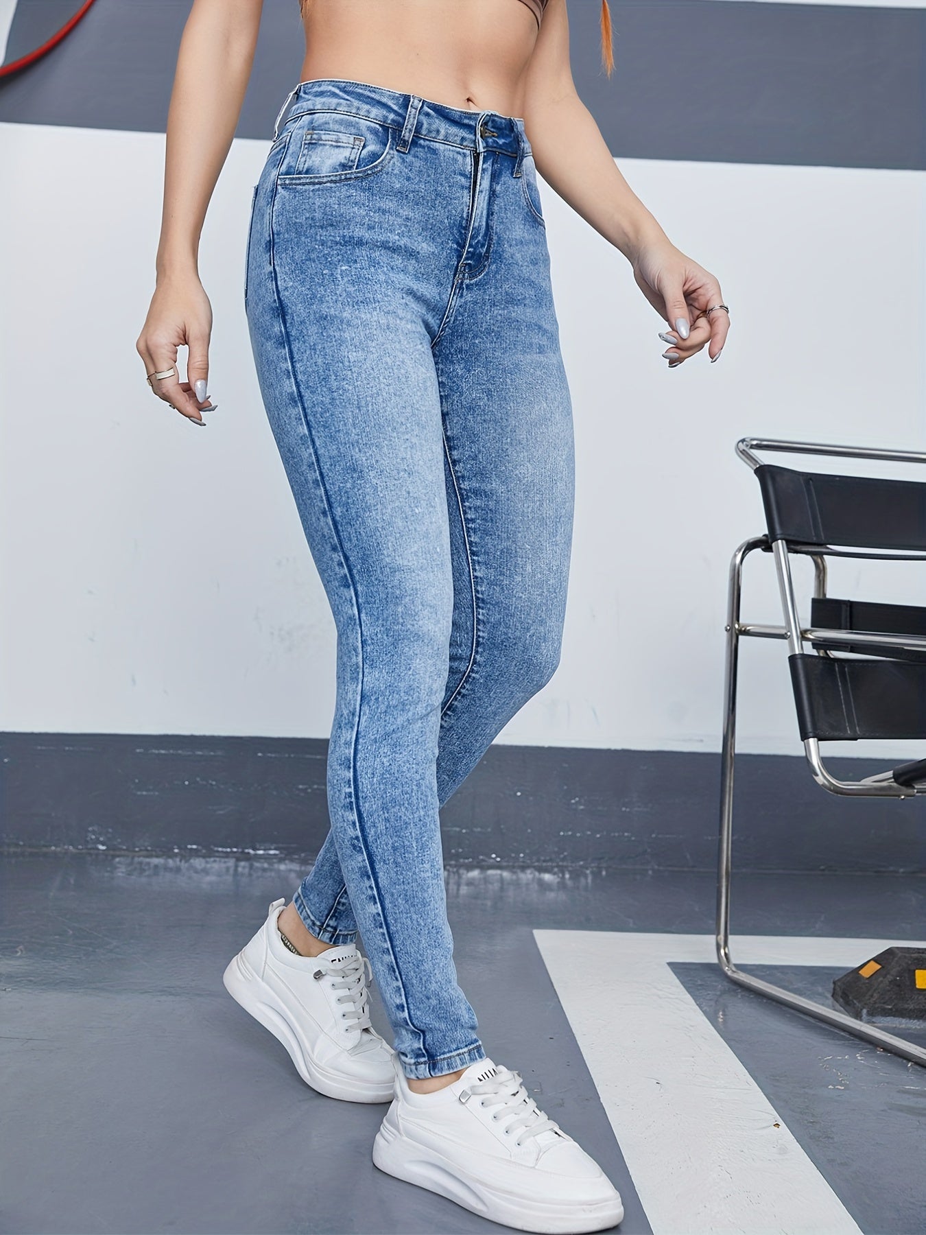 High Waist Skinny Jeans Women's Denim Pants
