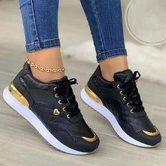 Women's Quilted Low Top Sneakers Outdoor Non Slip Shoes