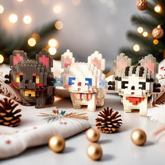 1759pcs Cartoon Cat Building Block Set DIY Toy for Adults and Teens