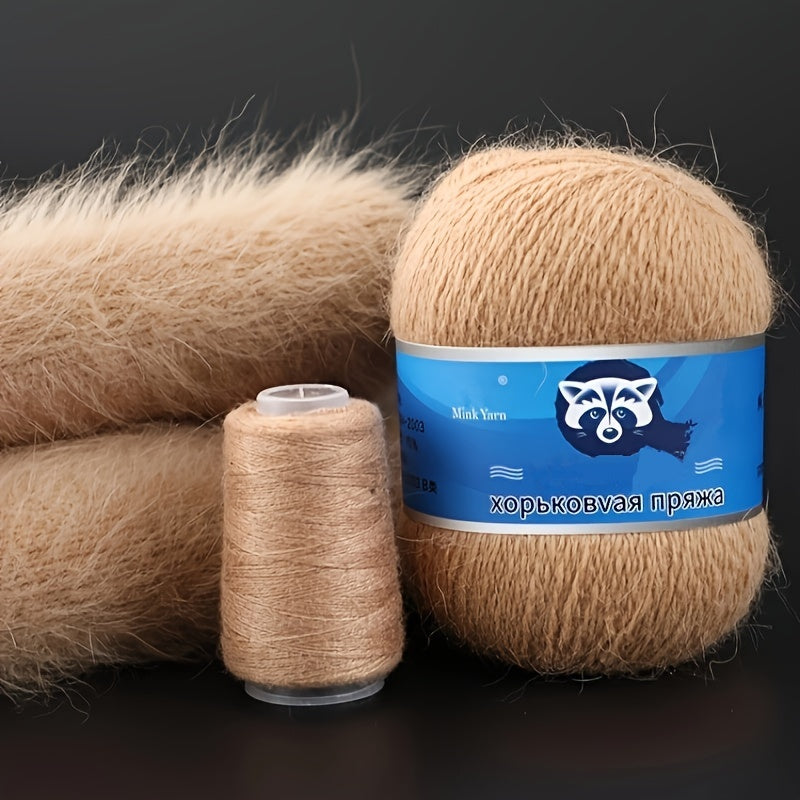 70g Medium Thick Mink Yarn for Knitting Crocheting Sweater and Scarf