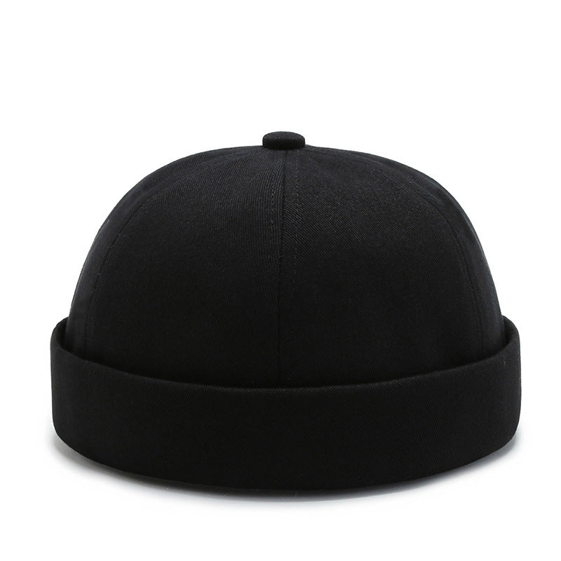 Solid Brimless Cap Skull Hat