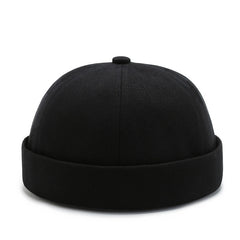 Solid Brimless Cap Skull Hat