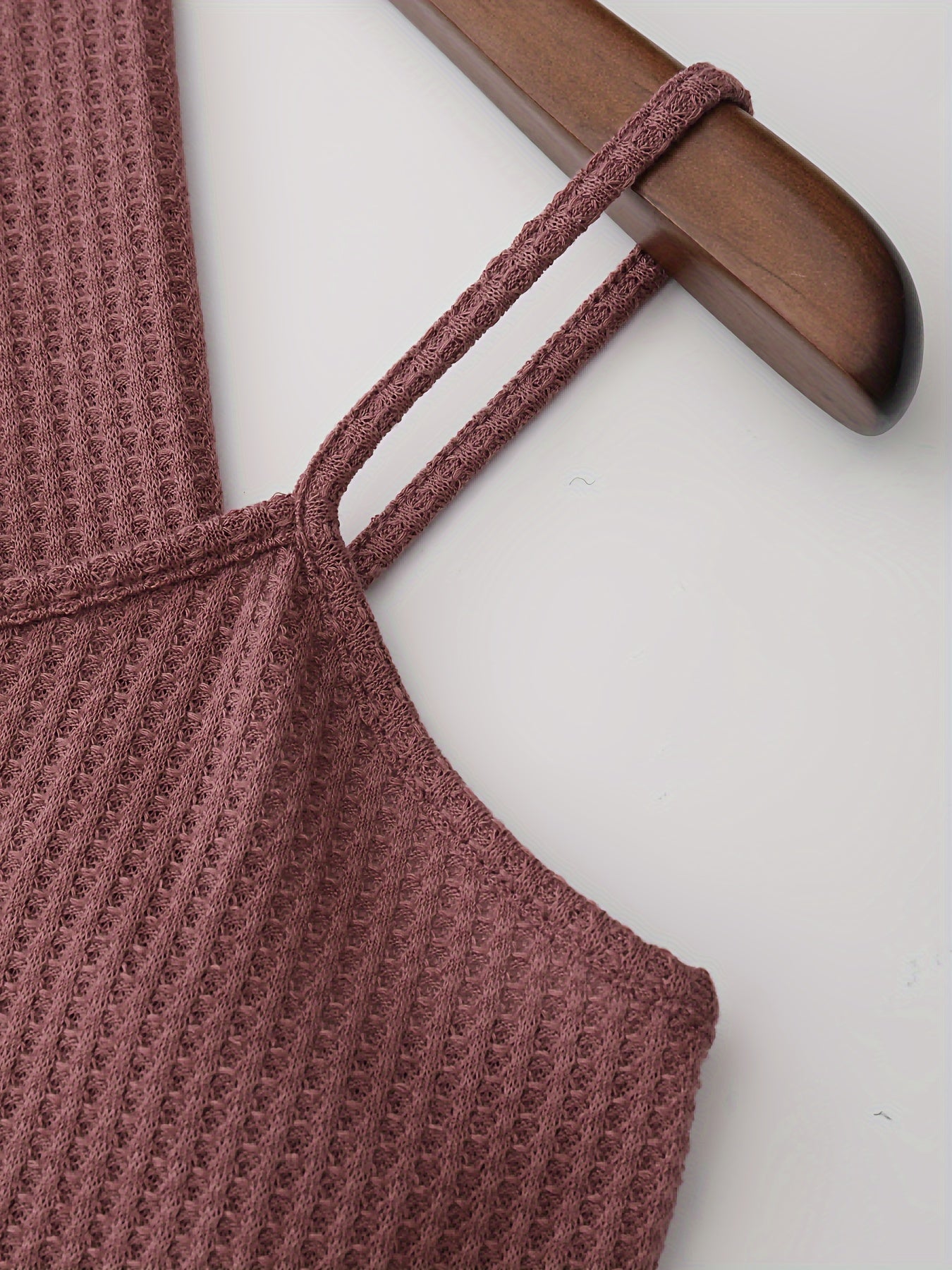 Waffle Loungewear Set: Top, Cami, Shorts