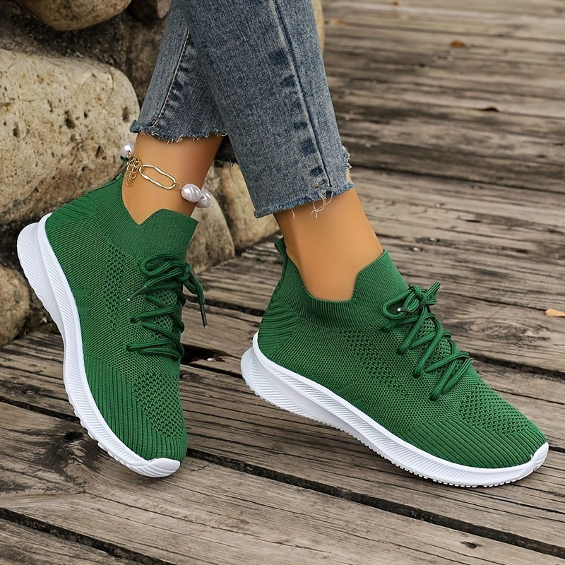 Women's Lace-up Athletic Running Shoes Breathable Casual Sneakers
