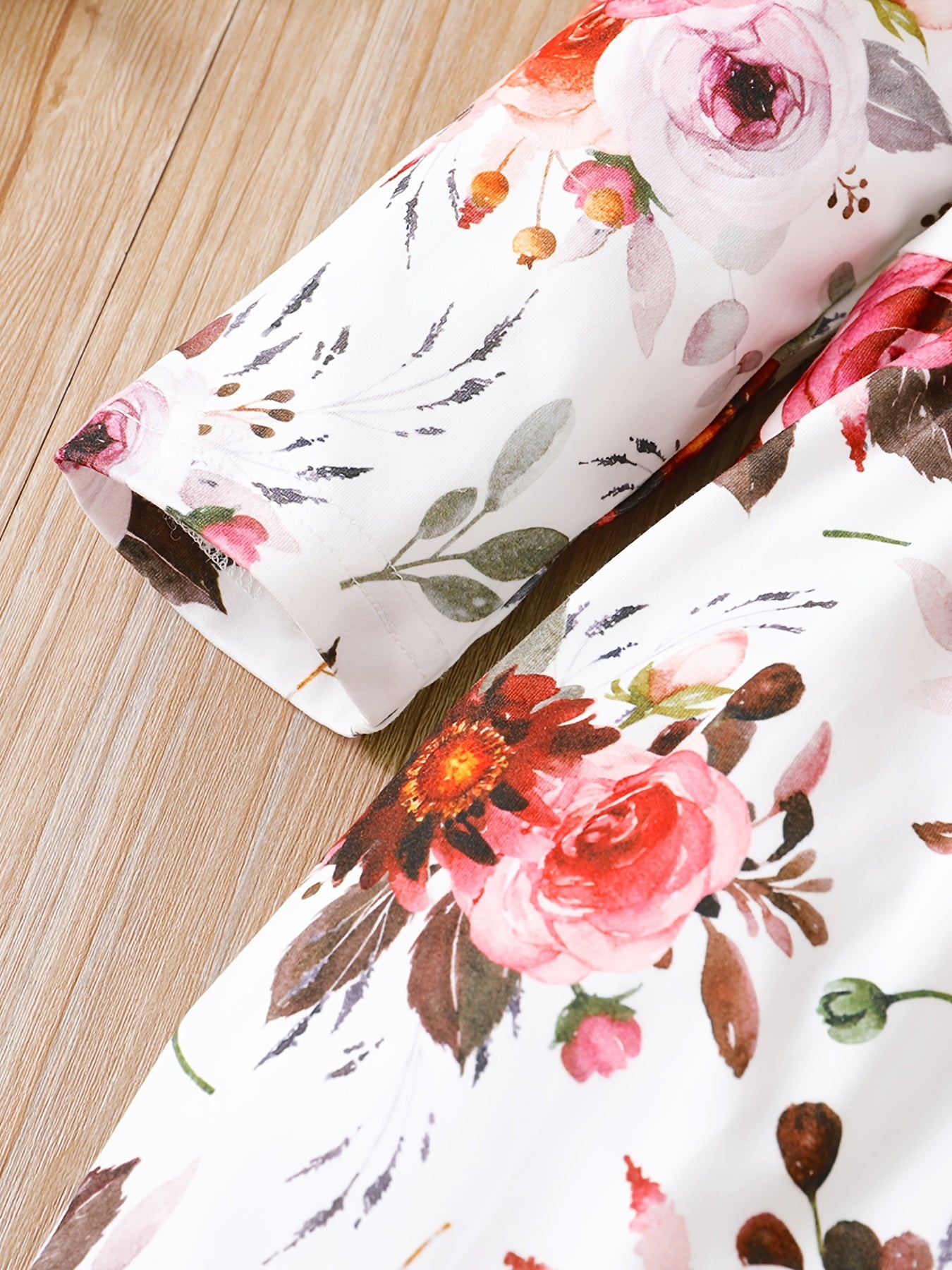 Baby Girls Floral Dress Set for Autumn/Spring