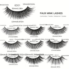 5 Pairs 6D Cross False Eyelashes Natural Curling Eye Lashes