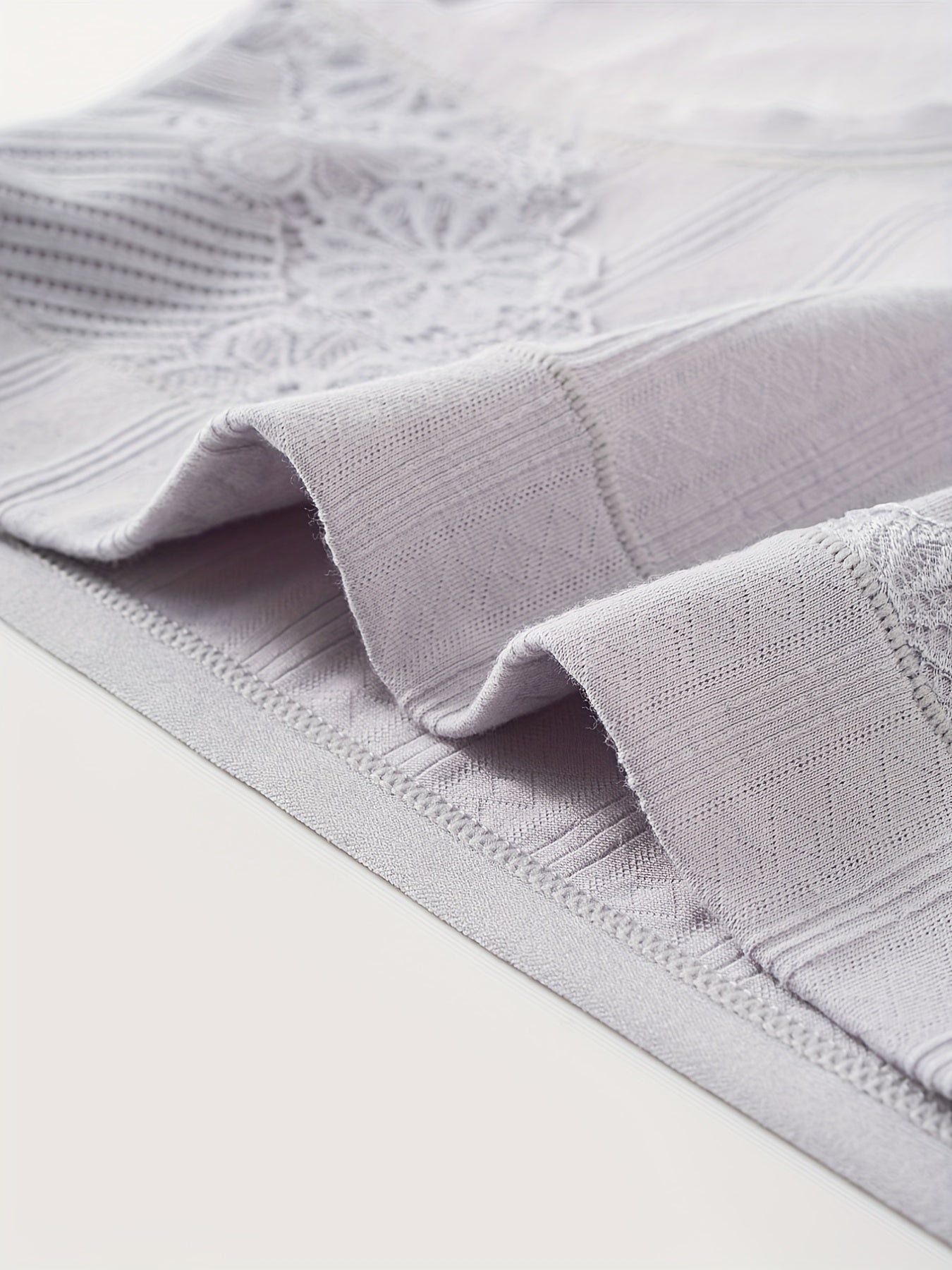 Casual Underwear Women's Plus Plain Lace Ribbed Underwear