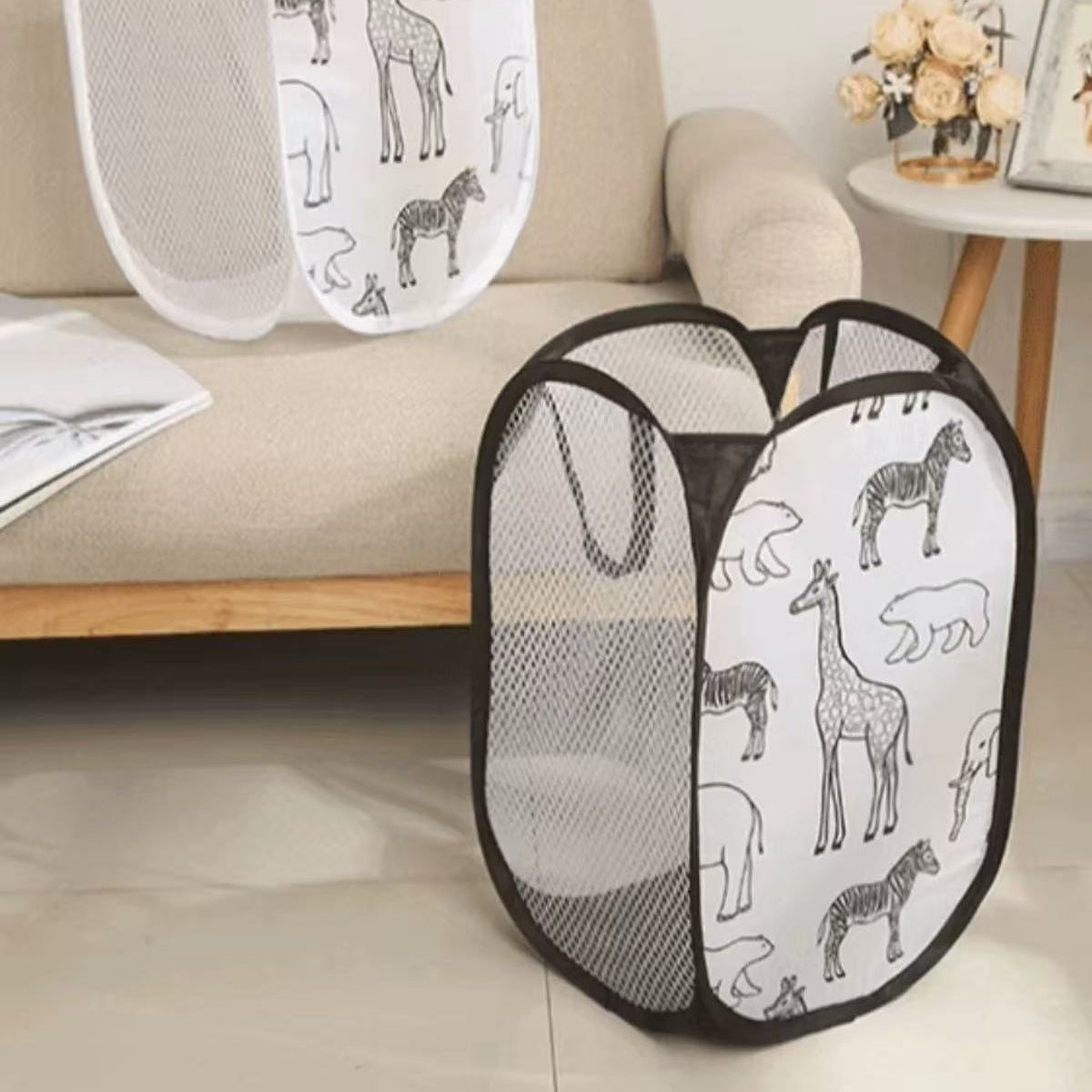 Cute Giraffe Laundry Basket Clothes Hamper Organizer
