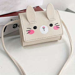 Cartoon Rabbit Flap Crossbody Bag for Teens, Outdoor Activities