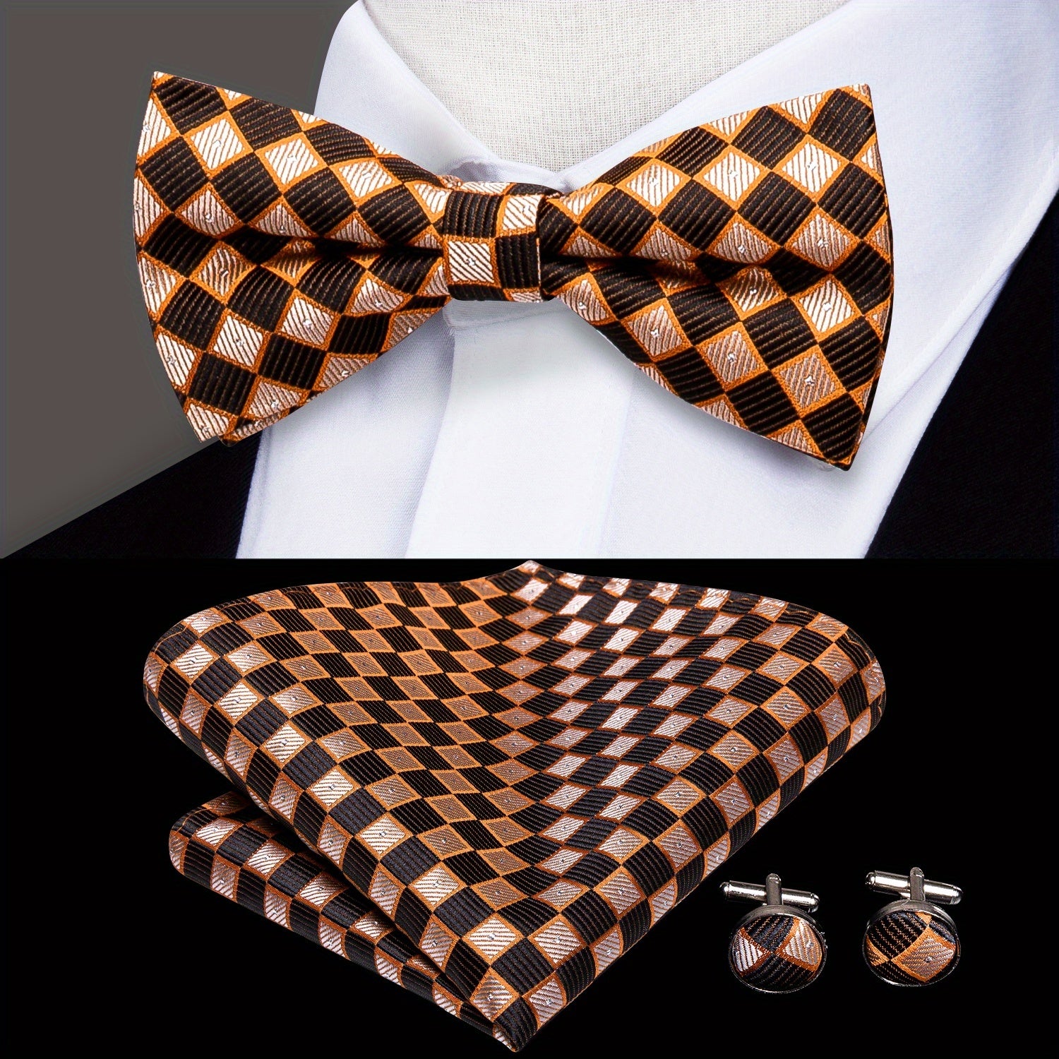 Men's Y Braces Suspenders Bow Tie Set