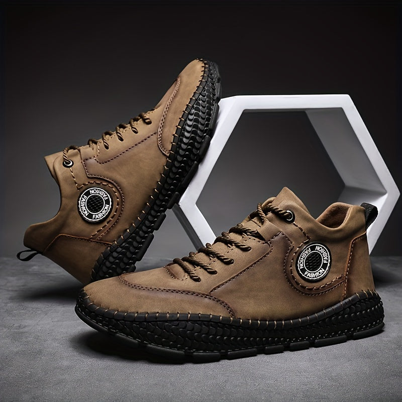 Men's Vintage High Top Lace Up Boots