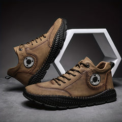 Men's Vintage High Top Lace Up Boots