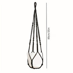 Vertical Planters Plant Hanger Indoor Hanging Wooden Beads No Fringe