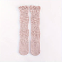 Baby Girls Mesh Lace Over Knee Stockings Breathable Anti Mosquito Socks