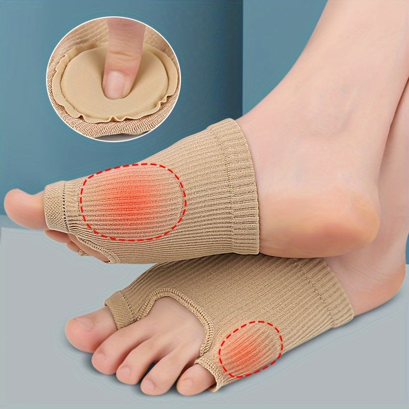 1pc Universal Split Toe Stocking Front Palm Pad Compression Toe Separator