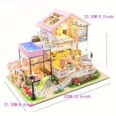 Children's DIY Doll House Garden Small Villa Christmas Gift