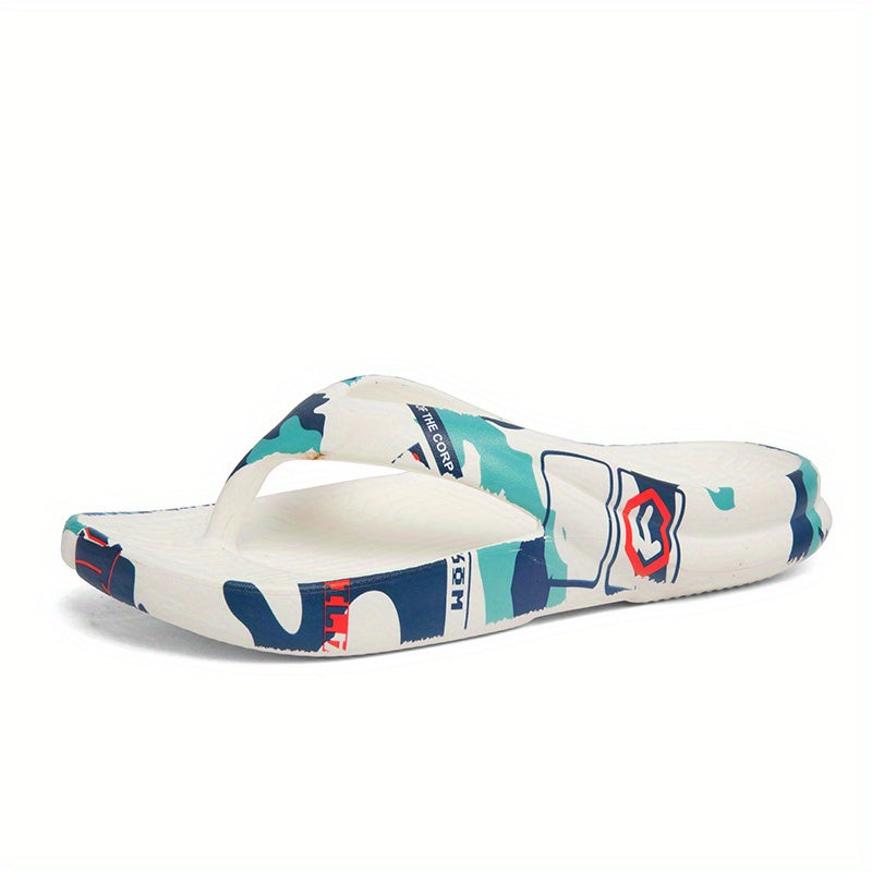 Men's Graphic Thong Sandals Casual Non Slip Flip flops Shoes