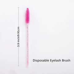 50Pcs Crystal Eyebrow Mascara Applicator Cosmetic Brushes